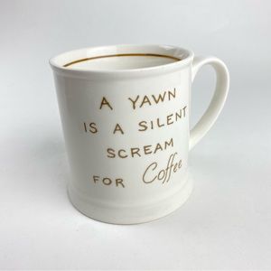 Tawnya Norton Hilarious Coffee Mug/Cup “A yawn is a silent scream for COFFEE.”